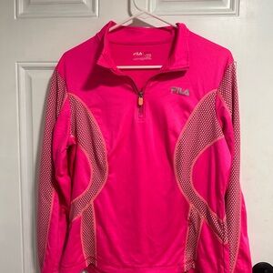 Fila Hot Pink Quarter-Zip Top